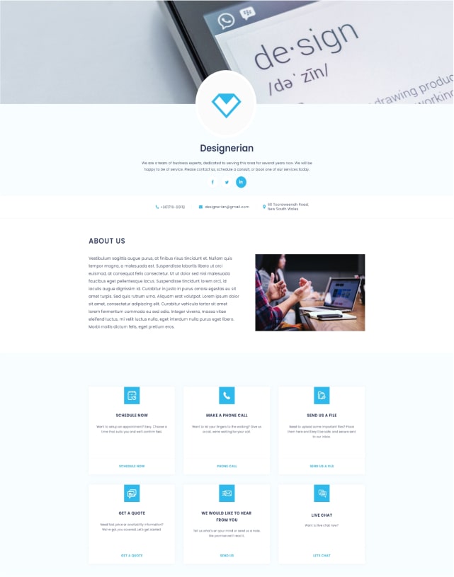 Default Landing page